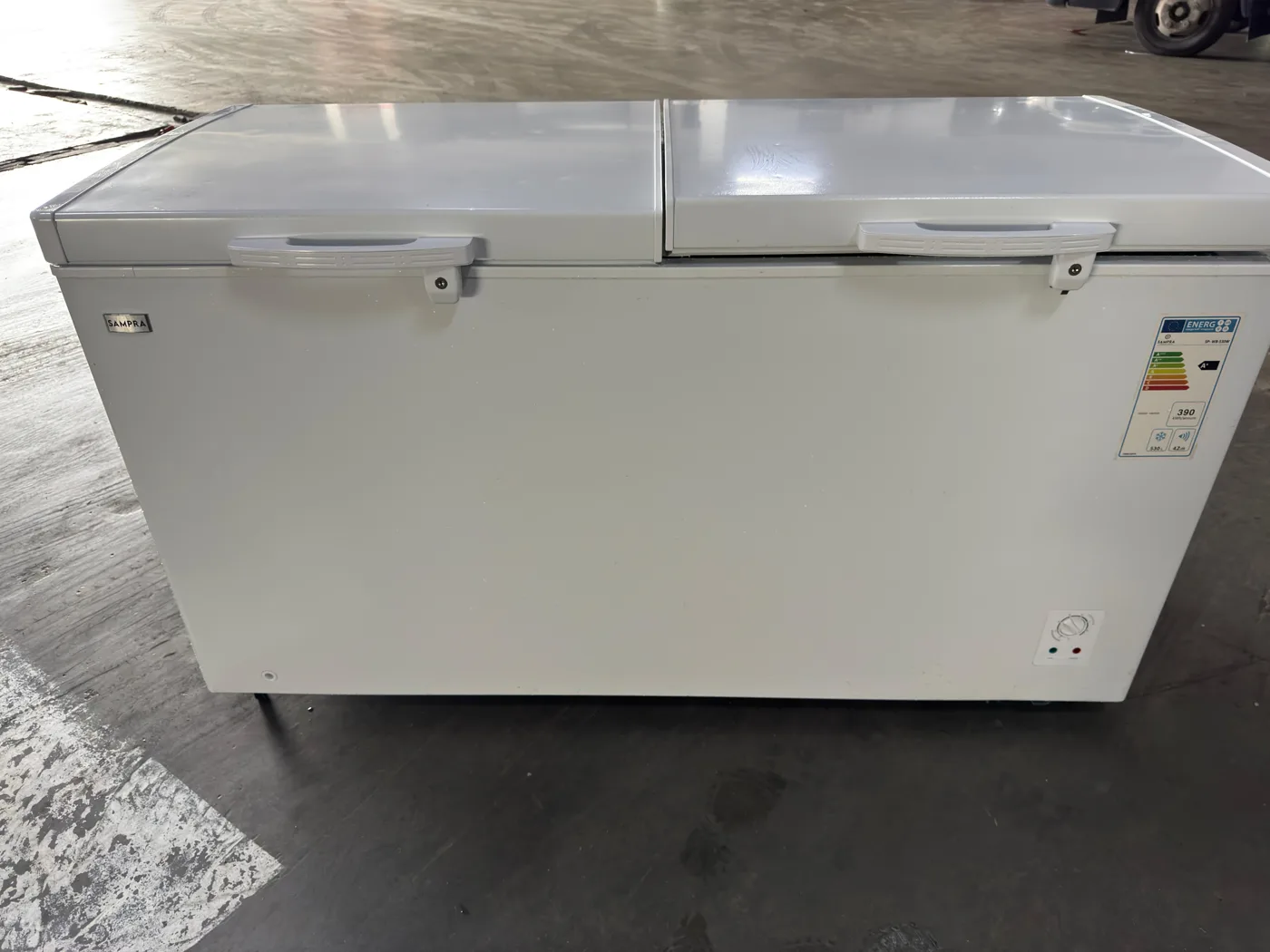 AANRS chest freezer rental Singapore, SAMPRA 530L Chest Freezer (Double Door), in use at a real Singapore event