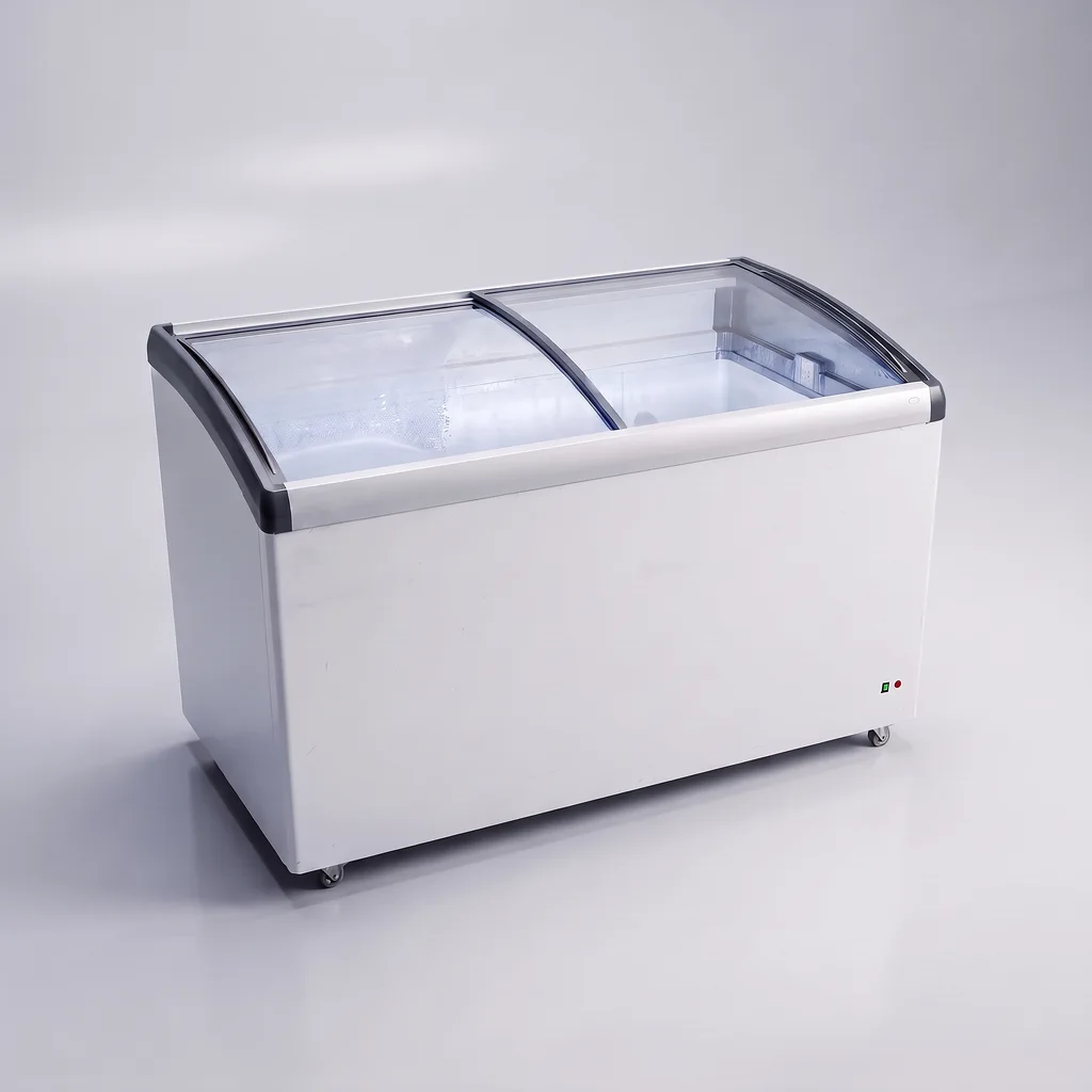 Glass chest freezer