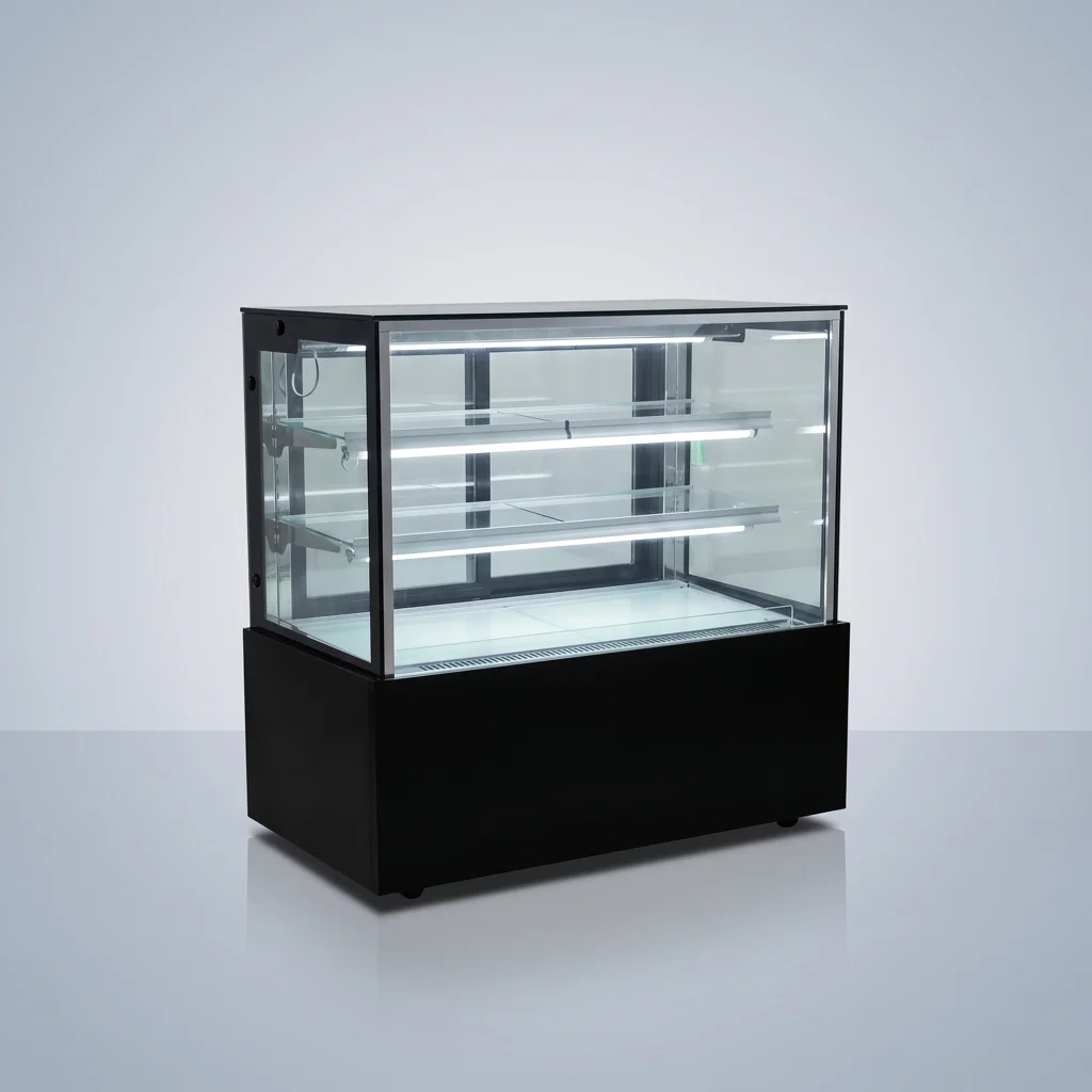 Kojima Three-Layer Cake Display Chiller B120L3-B-C (White LED / 120cm / Black Finishing)