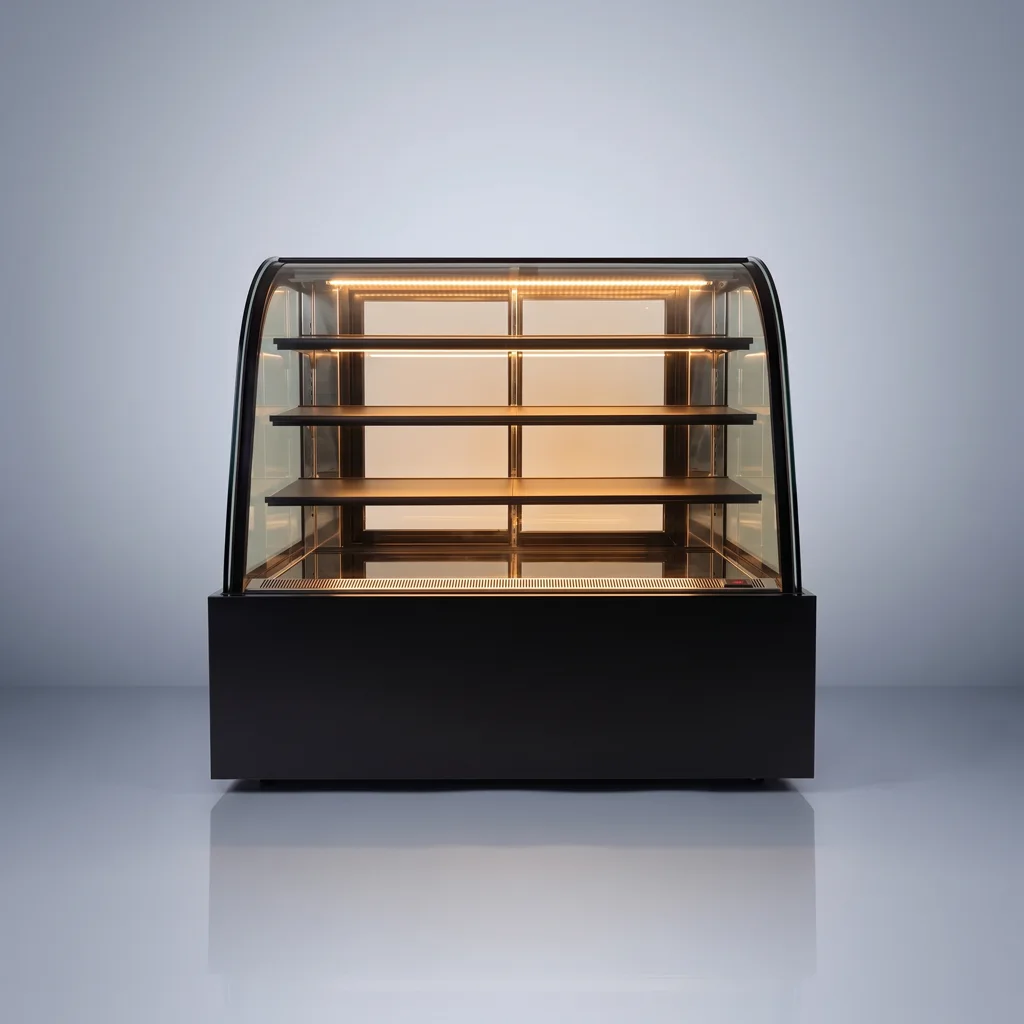 KINCO Four-Layer Cake Display Chiller S120L4-B-W (Warm LED / 120cm / Black Finishing)
