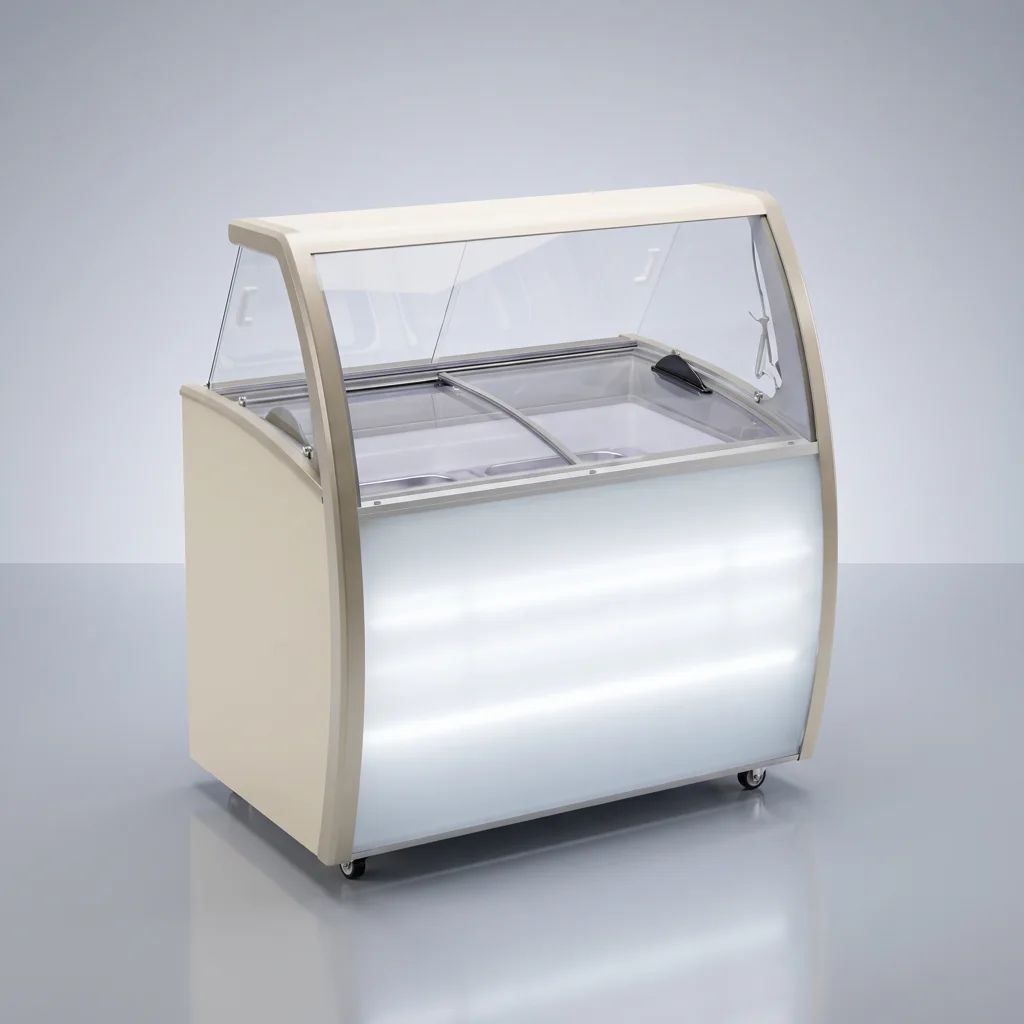 Gelato Display Dual Door Freezer 6 Tub (Indoor / Outdoor Event)