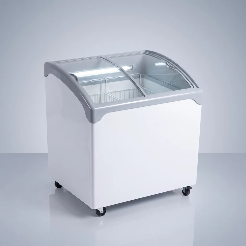 ISA Glass Display Chest Freezer W/Lights 180L