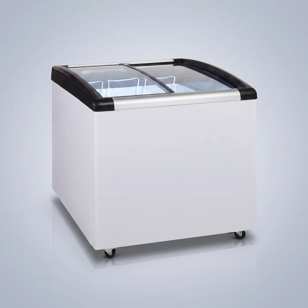 Kadeka Glass Display Chest Freezer W/Lights 165L